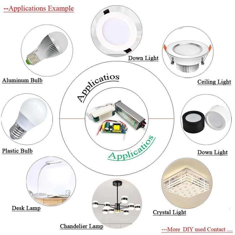 سائق LED 300mA AC85 265V مصدر طاقة لمصابيح PCB من 1W إلى 36W 18 25x1W - Image 5